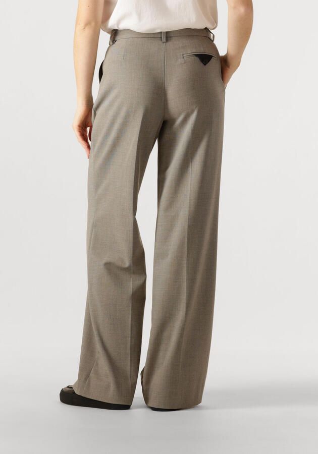 HAUTE L'AMITIÉ Haute L'Amitié Dames Broeken Nicole Pleat Tall Pant Taupe - Foto 2