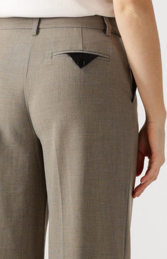 HAUTE L'AMITIÉ Haute L'Amitié Dames Broeken Nicole Pleat Tall Pant Taupe - Foto 3