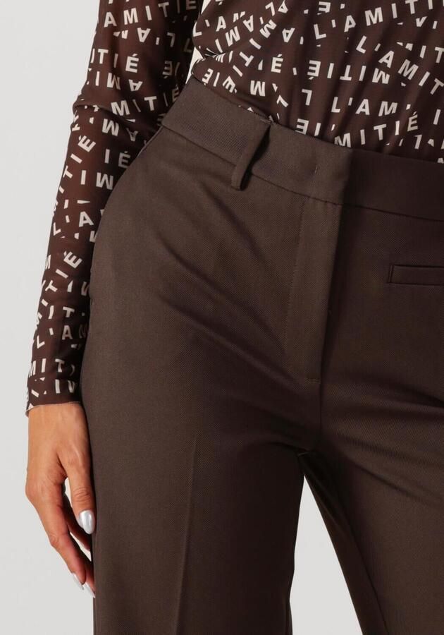 HAUTE L'AMITIÉ Haute L'Amitié Dames Broeken Premiere Plain Tall Pant Bruin - Foto 2