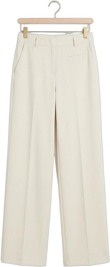 HAUTE L'AMITIÉ Haute L'Amitié Dames Broeken Premiere Plain Tall Pant Ecru
