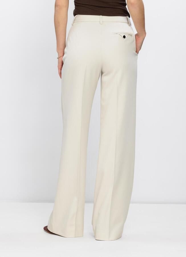 HAUTE L'AMITIÉ Haute L'Amitié Dames Broeken Premiere Plain Tall Pant Ecru - Foto 2