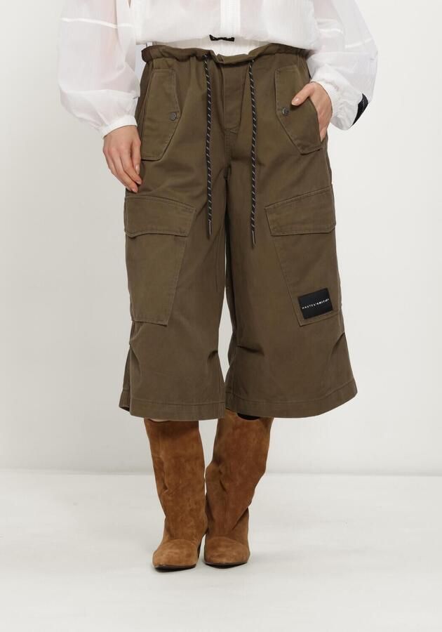 HAUTE L'AMITIÉ Haute L'Amitié Dames Broeken Pull On Cargo Bermudas Groen