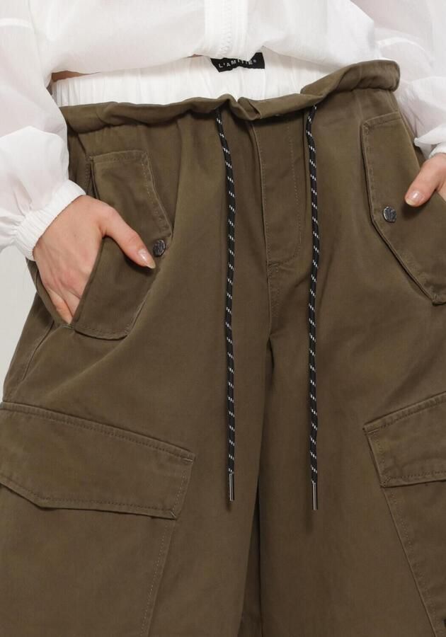 HAUTE L'AMITIÉ Haute L'Amitié Dames Broeken Pull On Cargo Bermudas Groen - Foto 3