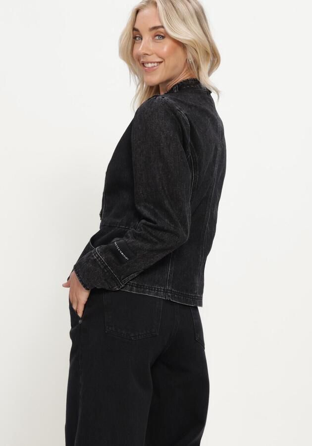 HAUTE L'AMITIÉ Haute L'Amitié Dames Jassen Denim Uniform Jacket Zwart - Foto 4