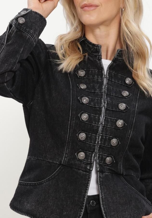 HAUTE L'AMITIÉ Haute L'Amitié Dames Jassen Denim Uniform Jacket Zwart - Foto 3