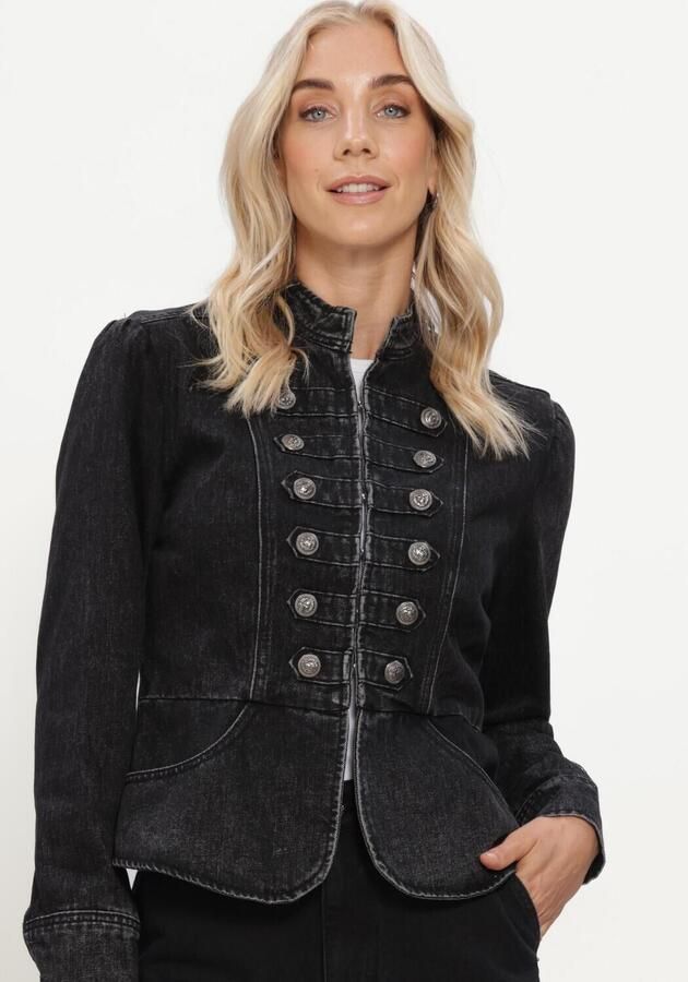 HAUTE L'AMITIÉ Haute L'Amitié Dames Jassen Denim Uniform Jacket Zwart - Foto 4