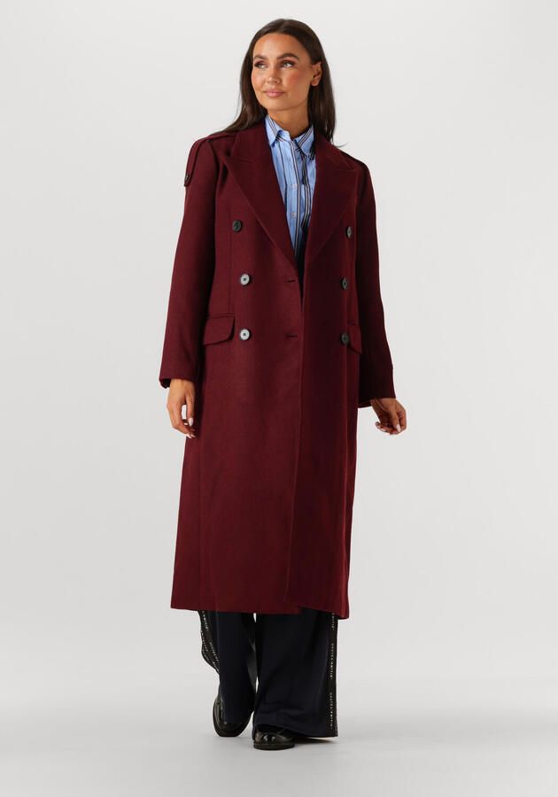 HAUTE L'AMITIÉ Haute L'Amitié Dames Jassen Lida Tailor Wool Coat Bordeaux - Foto 4