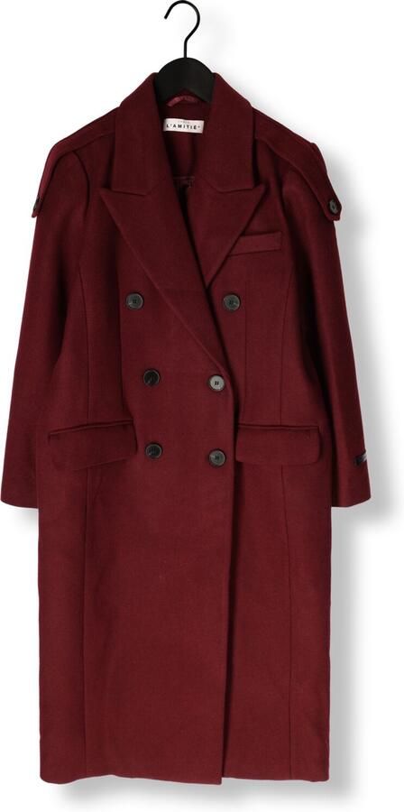 HAUTE L'AMITIÉ Haute L'Amitié Dames Jassen Lida Tailor Wool Coat Bordeaux - Foto 3
