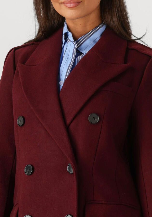 HAUTE L'AMITIÉ Haute L'Amitié Dames Jassen Lida Tailor Wool Coat Bordeaux - Foto 2
