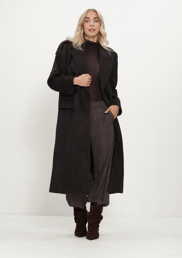 HAUTE L'AMITIÉ Haute L'Amitié Dames Jassen Lida Tailor Wool Coat Bruin