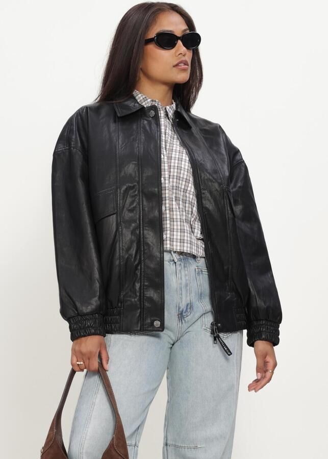 HAUTE L'AMITIÉ Haute L'Amitié Dames Jassen Rizz Pu Jacket Zwart