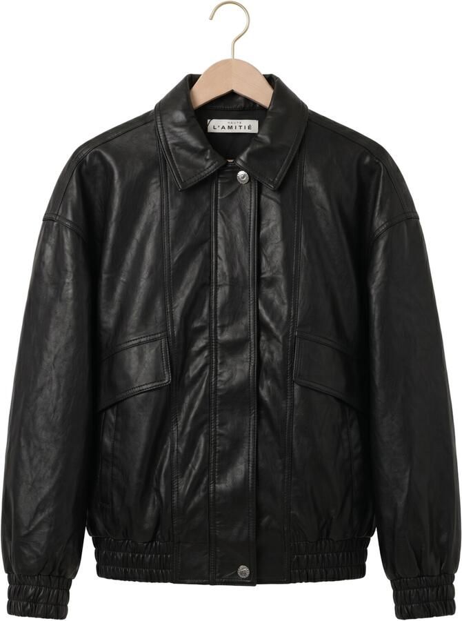 HAUTE L'AMITIÉ Haute L'Amitié Dames Jassen Rizz Pu Jacket Zwart - Foto 2