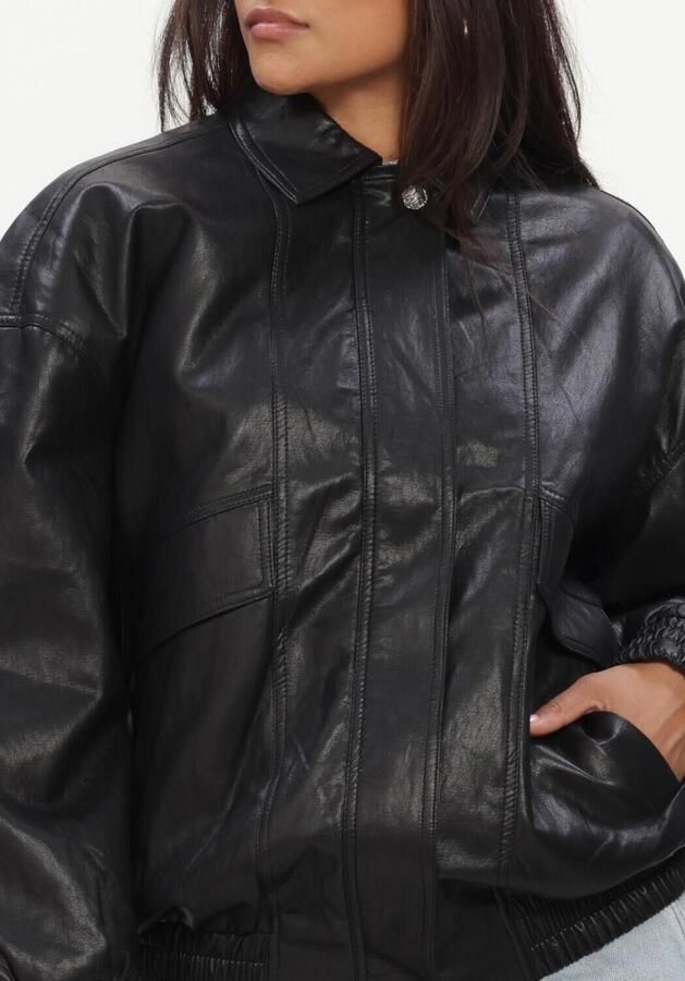 HAUTE L'AMITIÉ Haute L'Amitié Dames Jassen Rizz Pu Jacket Zwart - Foto 4