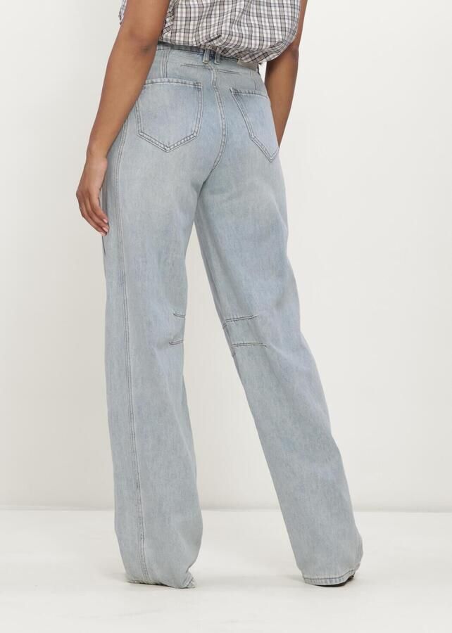 HAUTE L'AMITIÉ Haute L'Amitié Dames Jeans Barrel Front Pocket Tall Jeans Lichtblauw - Foto 2