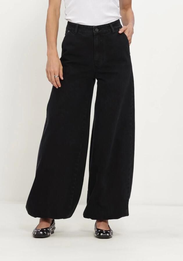 HAUTE L'AMITIÉ Haute L'Amitié Dames Jeans Denim Harem Tall Pant Black Zwart