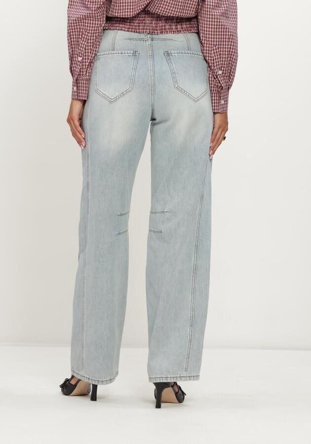 HAUTE L'AMITIÉ Haute L'Amitié Dames Jeans Drew Barrel Panel Tall Jeans Bleached Denim Lichtblauw - Foto 2