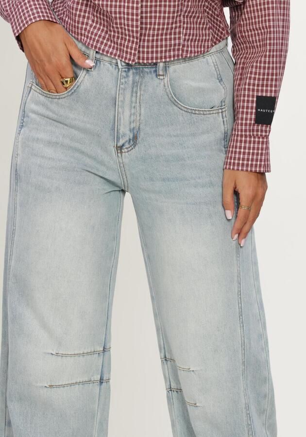 HAUTE L'AMITIÉ Haute L'Amitié Dames Jeans Drew Barrel Panel Tall Jeans Bleached Denim Lichtblauw - Foto 3