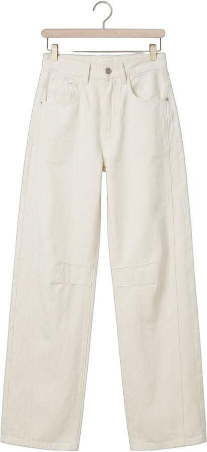 HAUTE L'AMITIÉ Haute L'Amitié Dames Jeans Drew Barrel Panel Tall Jeans White Ecru - Foto 4