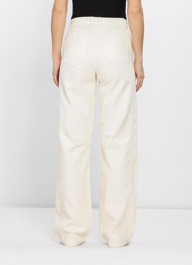 HAUTE L'AMITIÉ Haute L'Amitié Dames Jeans Drew Barrel Panel Tall Jeans White Ecru - Foto 2