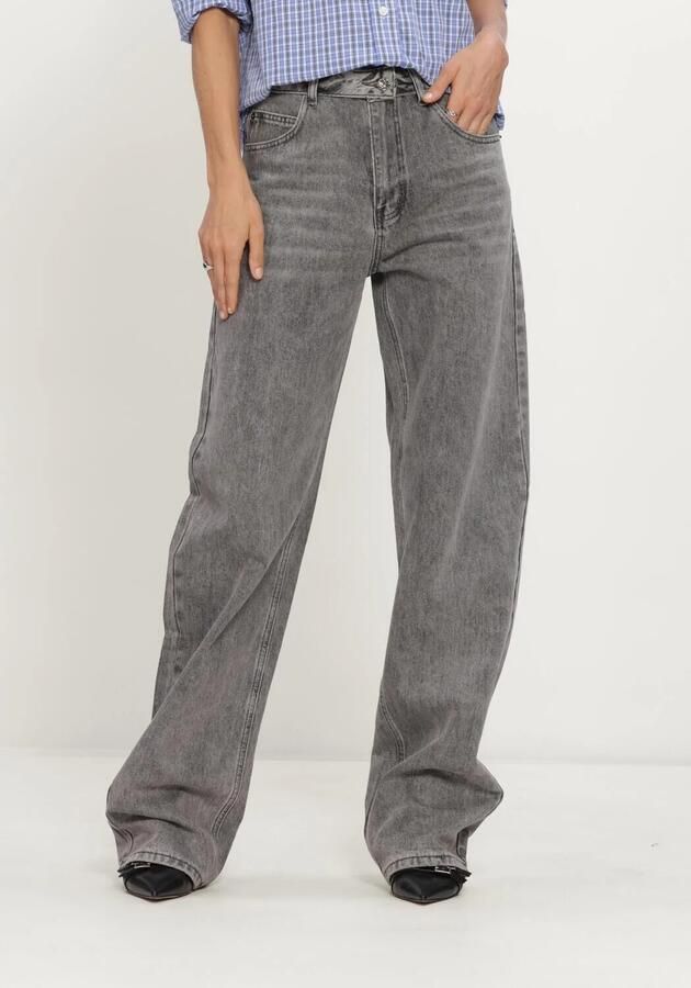 HAUTE L'AMITIÉ Haute L'Amitié Dames Jeans Flip Barrel Grey Tall Jeans Grijs