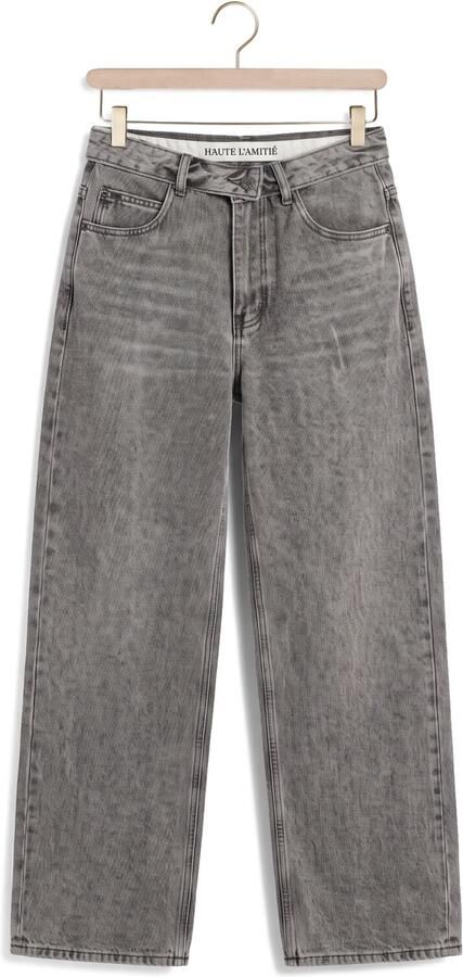 HAUTE L'AMITIÉ Haute L'Amitié Dames Jeans Flip Barrel Grey Tall Jeans Grijs - Foto 4