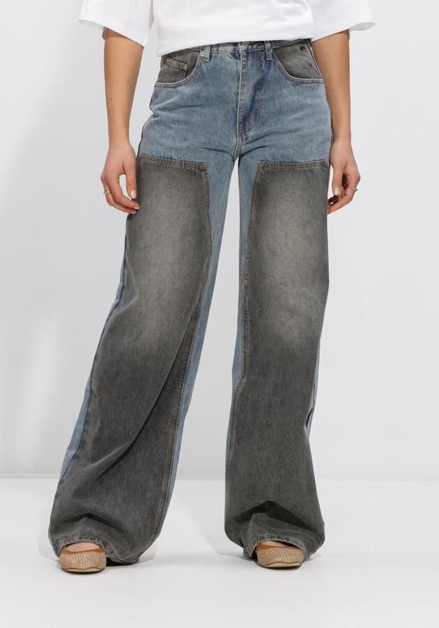 HAUTE L'AMITIÉ Haute L'Amitié Dames Jeans Two-tone Patch Tall Jeans Multi