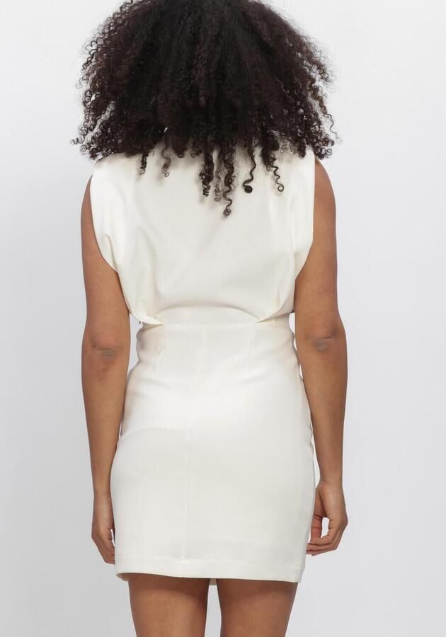 HAUTE L'AMITIÉ Haute L'Amitié Dames Jurken L'egance Crop Drape Dress Gebroken Wit - Foto 3
