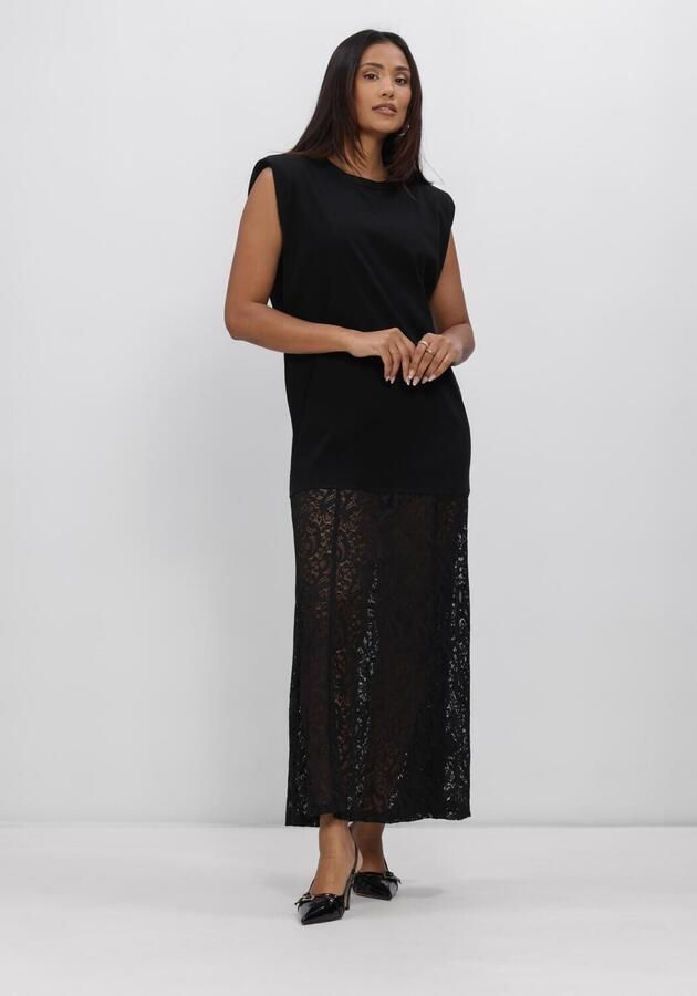 HAUTE L'AMITIÉ Haute L'Amitié Dames Jurken Summer Lace Tee Dress Zwart