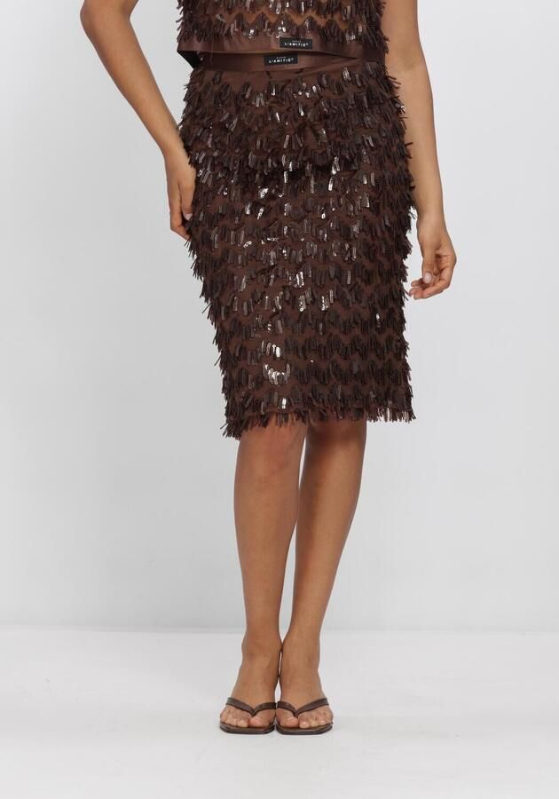 HAUTE L'AMITIÉ Haute L'Amitié Dames Rokken Limonele Pencil Skirt Bruin