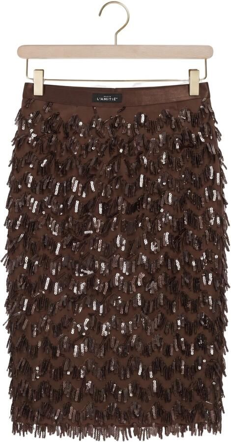 HAUTE L'AMITIÉ Haute L'Amitié Dames Rokken Limonele Pencil Skirt Bruin - Foto 4