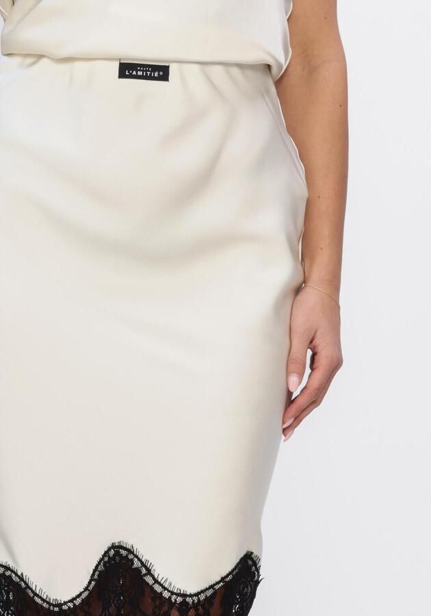 HAUTE L'AMITIÉ Haute L'Amitié Dames Rokken Naomi Lingerie Pencil Skirt Creme - Foto 3