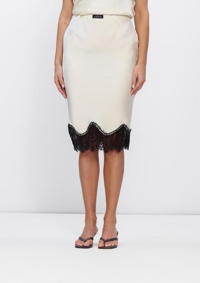 HAUTE L'AMITIÉ Haute L'Amitié Dames Rokken Naomi Lingerie Pencil Skirt Creme