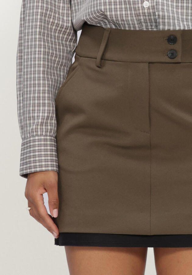 HAUTE L'AMITIÉ Haute L'Amitié Dames Rokken Premiere Crop Skirt Bruin - Foto 4