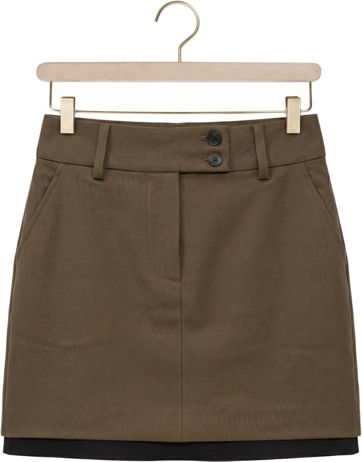 HAUTE L'AMITIÉ Haute L'Amitié Dames Rokken Premiere Crop Skirt Bruin - Foto 2