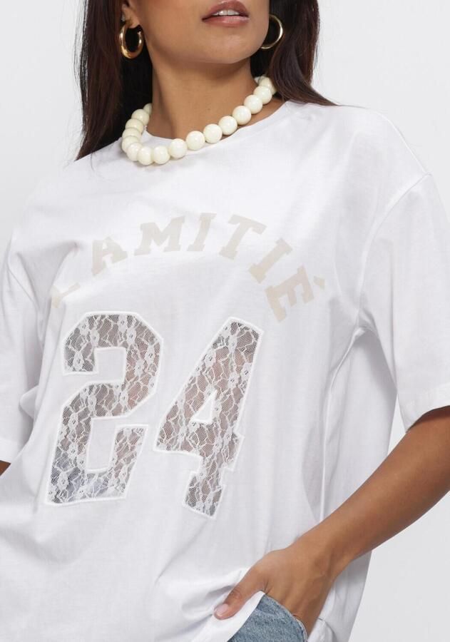 HAUTE L'AMITIÉ Haute L'Amitié Dames Tops & T-shirts 24 Lace Number Tee Wit - Foto 3