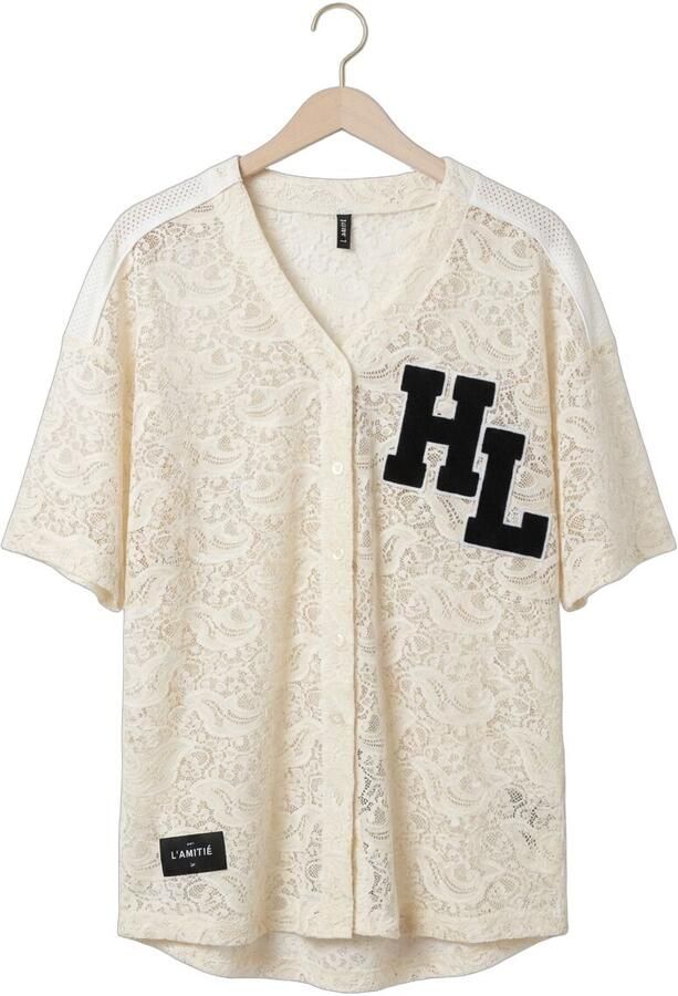 HAUTE L'AMITIÉ Haute L'Amitié Dames Tops & T-shirts Court Lace Tee Creme - Foto 4