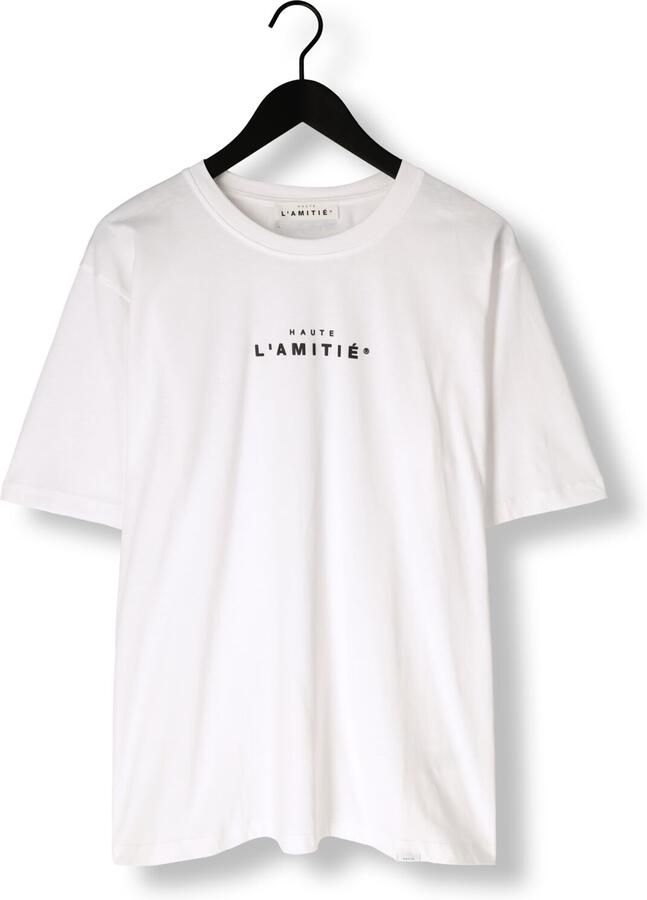 HAUTE L'AMITIÉ Haute L'Amitié Dames Tops & T-shirts Crew Rub Print Tee Wit