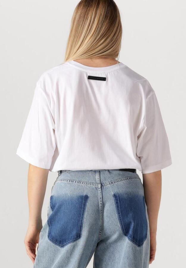 HAUTE L'AMITIÉ Haute L'Amitié Dames Tops & T-shirts Crew Rub Print Tee Wit - Foto 3