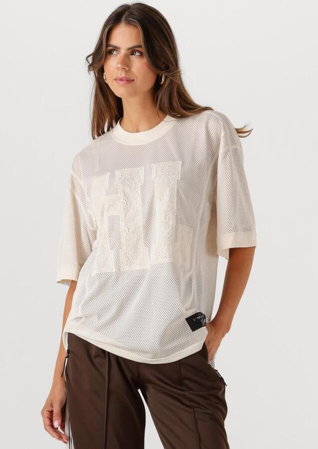 HAUTE L'AMITIÉ Haute L'Amitié Dames Tops & T-shirts Drift Hl Lace Tee Ecru - Foto 4