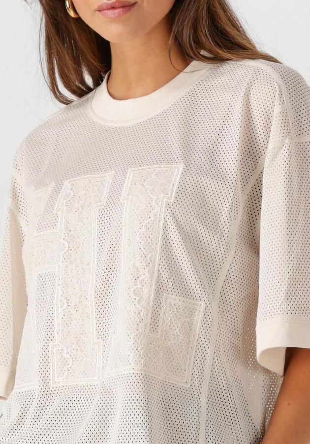 HAUTE L'AMITIÉ Haute L'Amitié Dames Tops & T-shirts Drift Hl Lace Tee Ecru - Foto 2