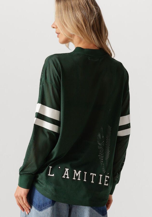 HAUTE L'AMITIÉ Haute L'Amitié Dames Tops & T-shirts Drift Number Ls Tee Donkergroen - Foto 2