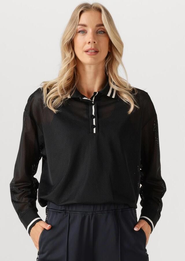 HAUTE L'AMITIÉ Haute L'Amitié Dames Tops & T-shirts Drift Polo Blouse Zwart - Foto 4