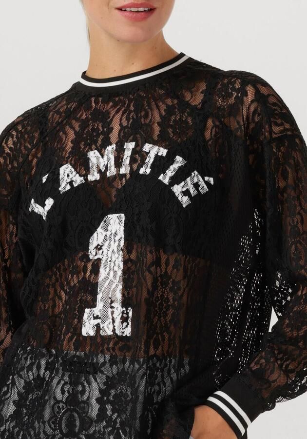 HAUTE L'AMITIÉ Haute L'Amitié Dames Tops & T-shirts Lace Ls Football Blouse Zwart - Foto 3