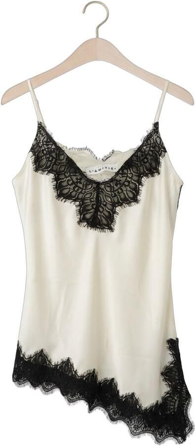 HAUTE L'AMITIÉ Haute L'Amitié Dames Tops & T-shirts Naomi Asym Contrast Lingerie Top Gebroken Wit - Foto 4