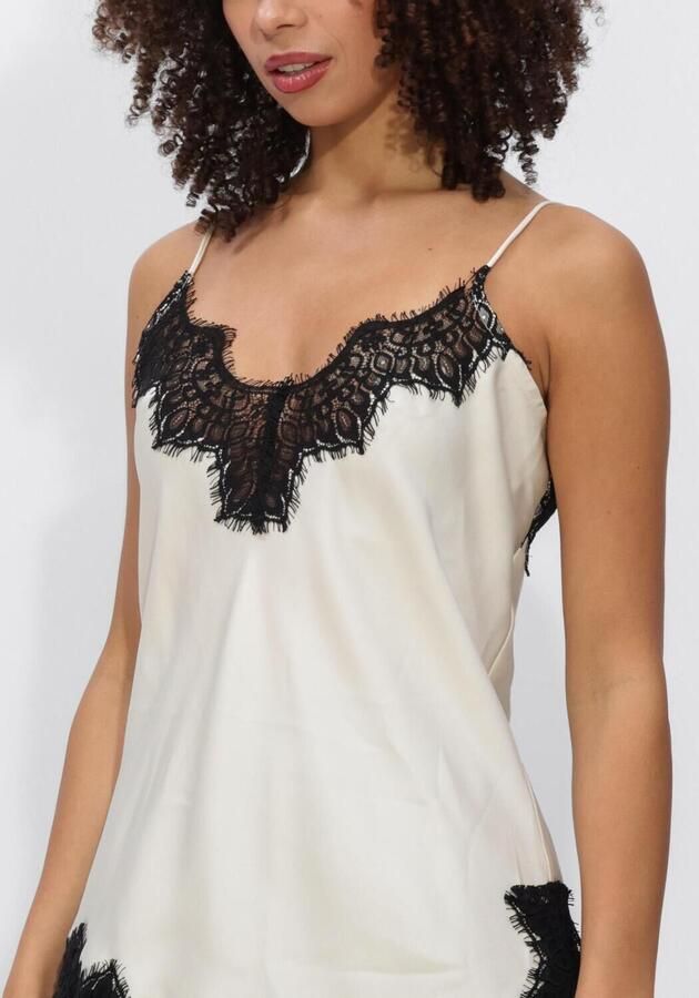 HAUTE L'AMITIÉ Haute L'Amitié Dames Tops & T-shirts Naomi Asym Contrast Lingerie Top Gebroken Wit - Foto 3