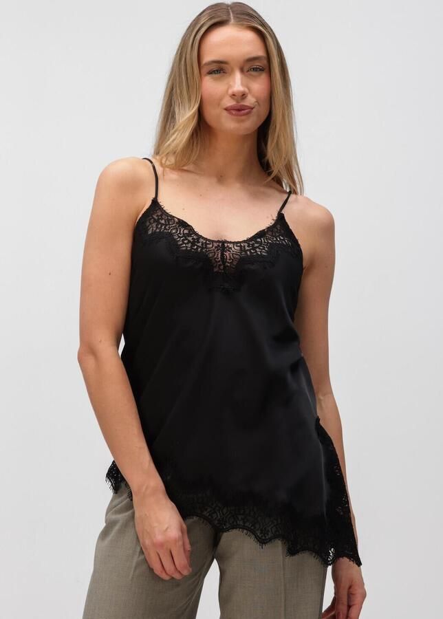 HAUTE L'AMITIÉ Haute L'Amitié Dames Tops & T-shirts Naomi Asym Lingerie Top Zwart