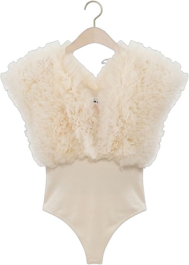 HAUTE L'AMITIÉ Haute L'Amitié Dames Tops & T-shirts New Funky Bodysuit Ecru - Foto 2