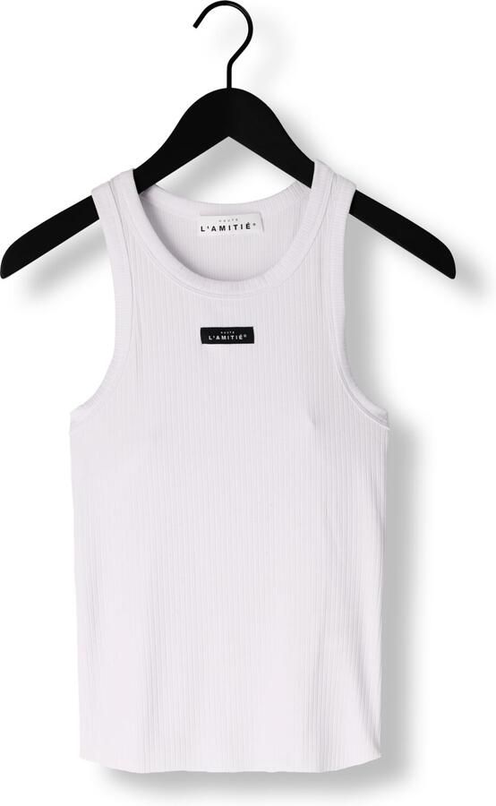 HAUTE L'AMITIÉ Haute L'Amitié Dames Tops & T-shirts Rib Badge Tank Wit - Foto 3