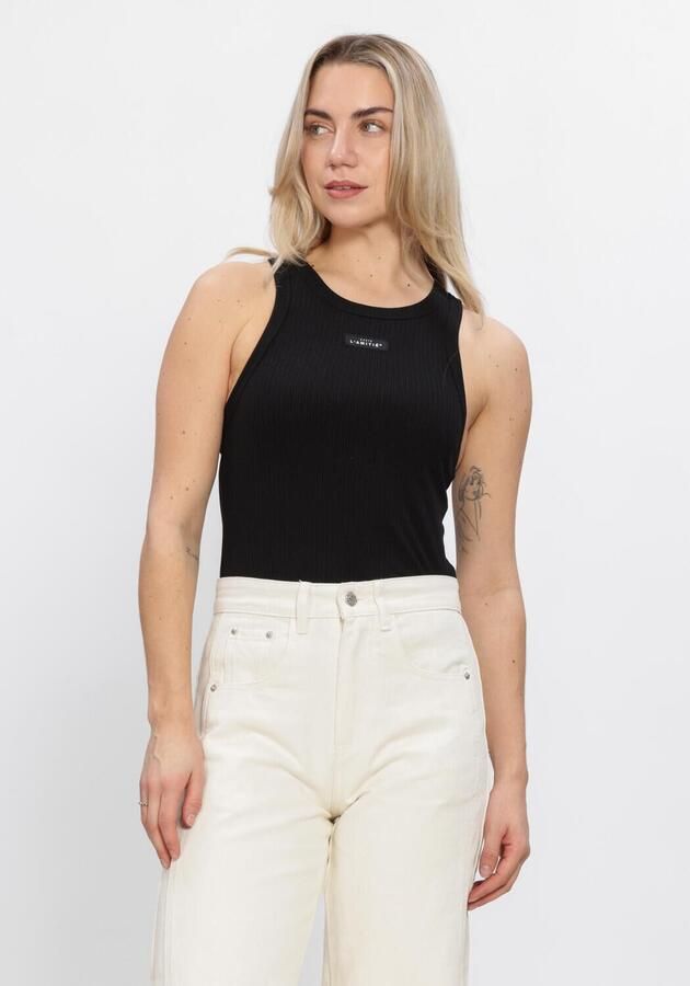 HAUTE L'AMITIÉ Haute L'Amitié Dames Tops & T-shirts Rib Badge Tank Zwart