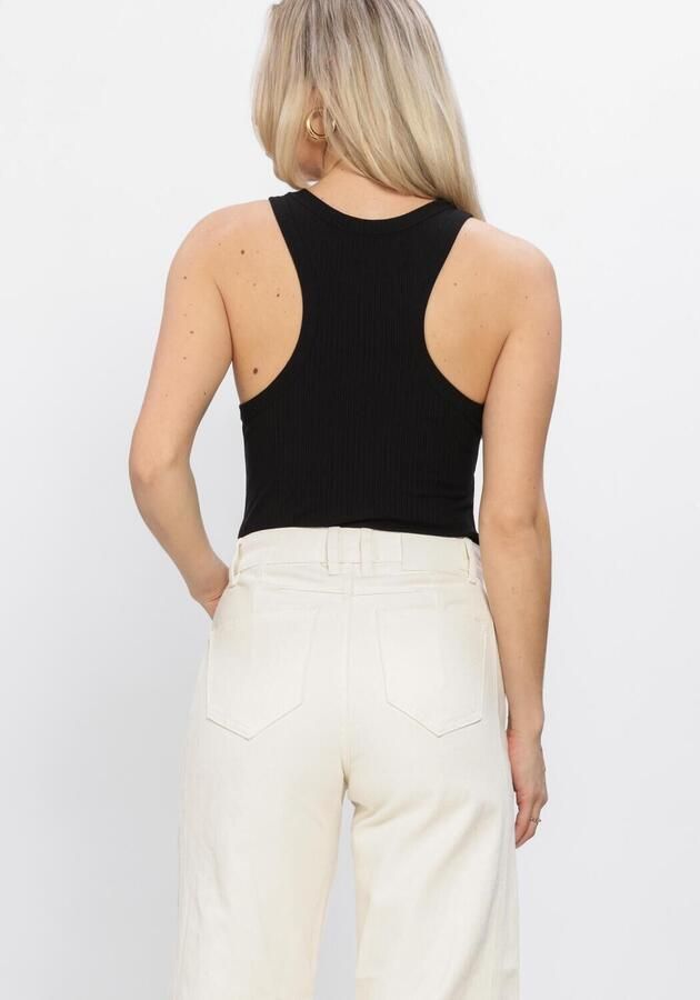 HAUTE L'AMITIÉ Haute L'Amitié Dames Tops & T-shirts Rib Badge Tank Zwart - Foto 2